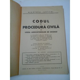 CODUL DE PROCEDURA  CIVILA SI LEGEA  JUDECATORIILOR  DE  OCOALE